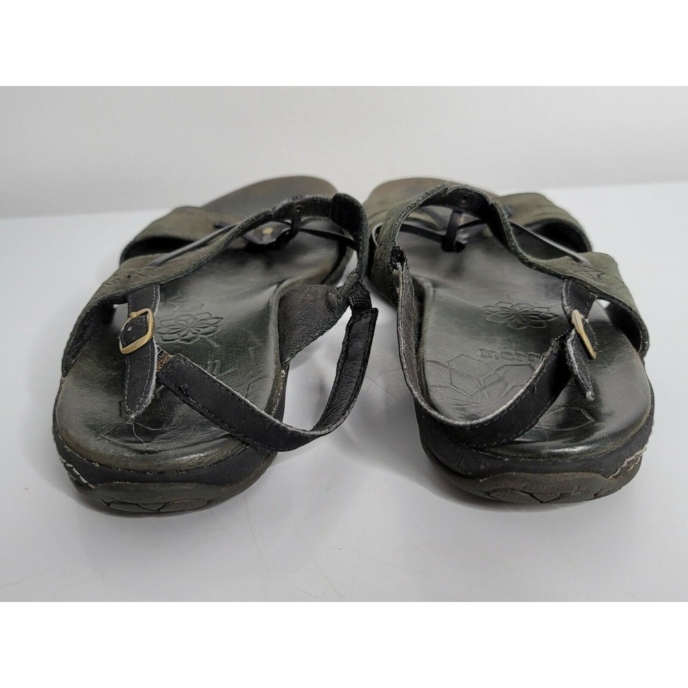 MERRELL Womens Size 7 Braided Black Slip On Strappy Sandals Shoes - Picture 4 of 8
